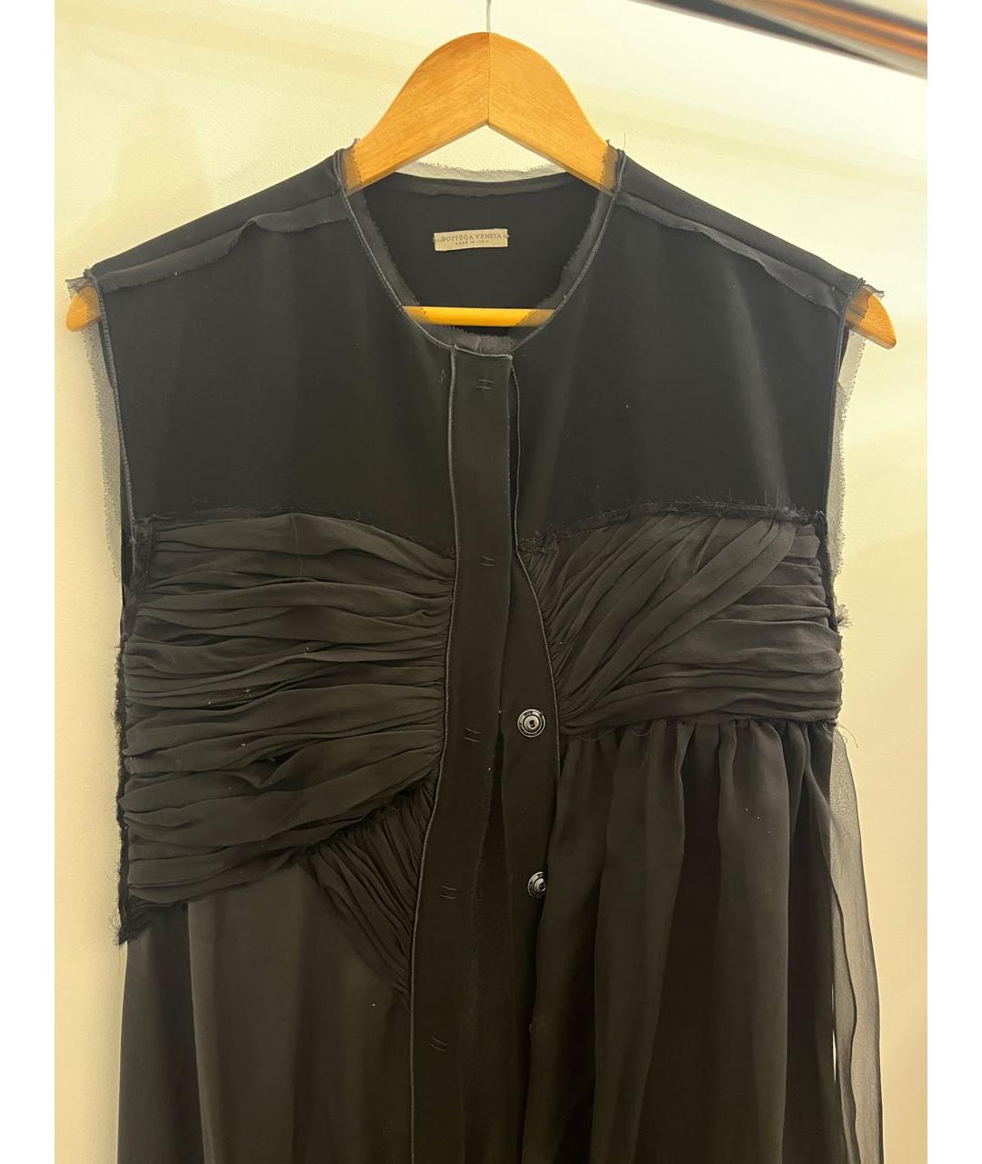 BOTTEGA VENETA Черное шелковое вечернее платье, фото 4