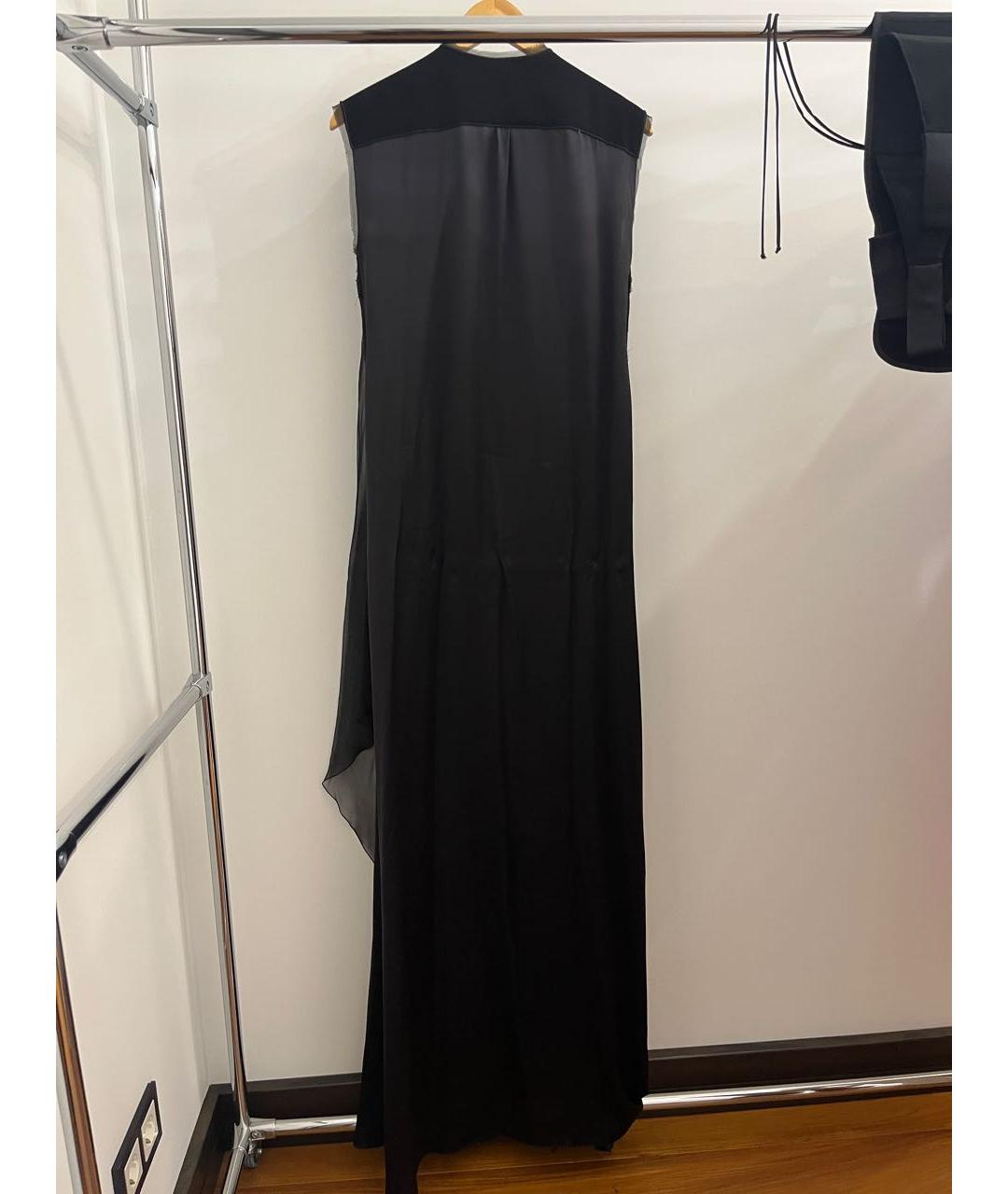 BOTTEGA VENETA Черное шелковое вечернее платье, фото 2