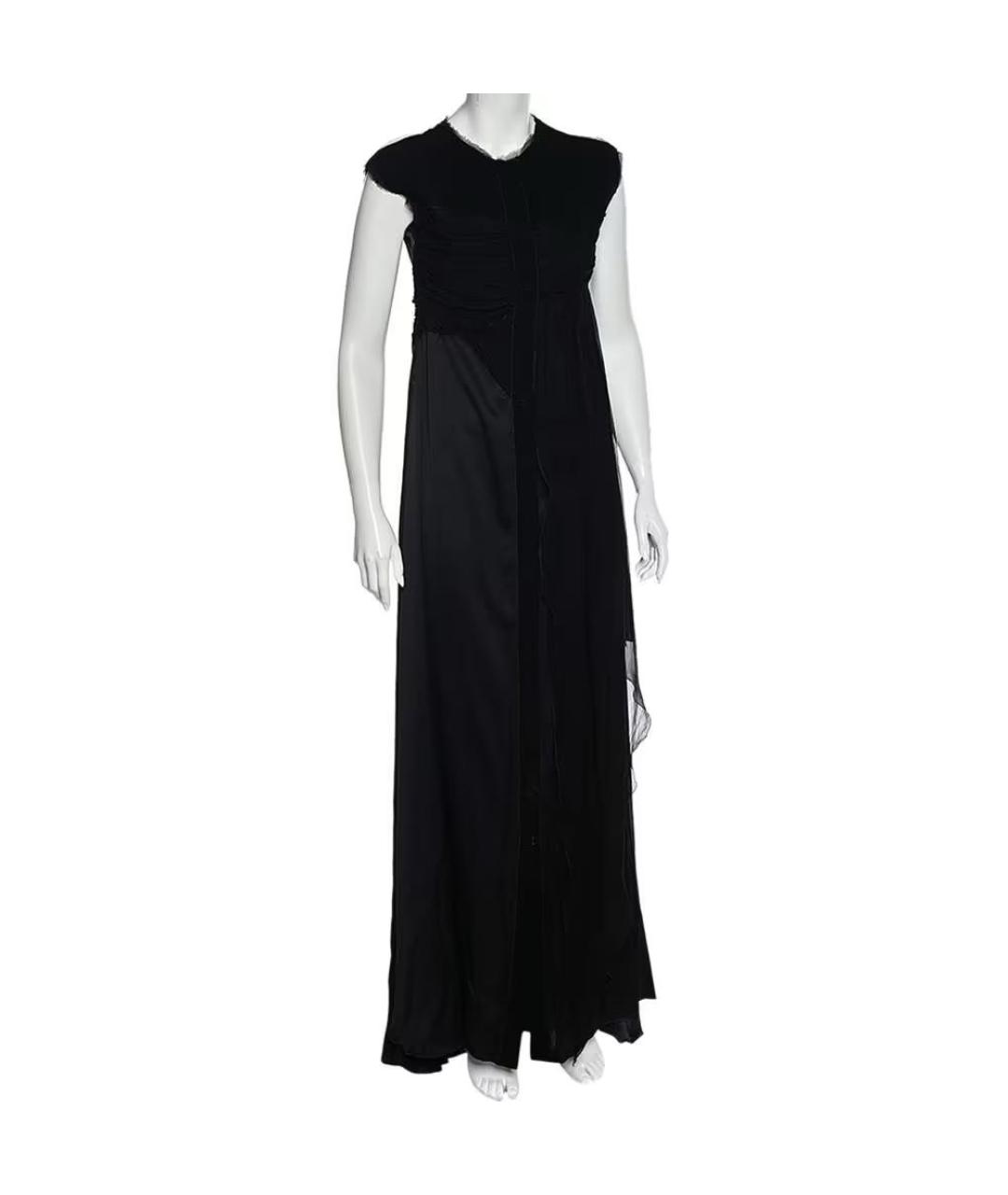 BOTTEGA VENETA Черное шелковое вечернее платье, фото 8