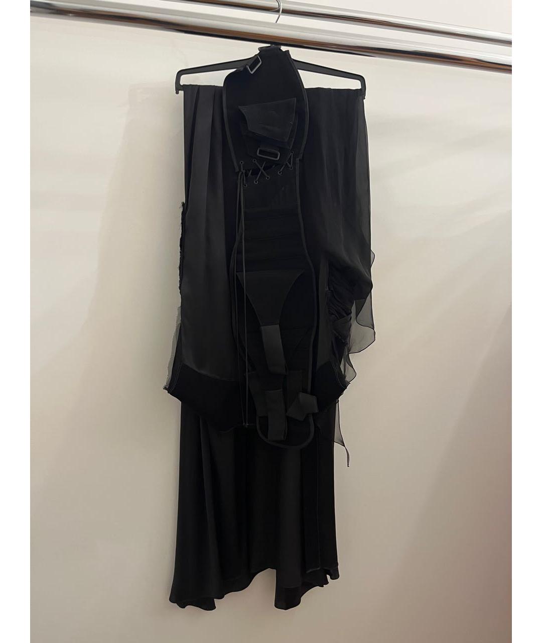 BOTTEGA VENETA Черное шелковое вечернее платье, фото 5