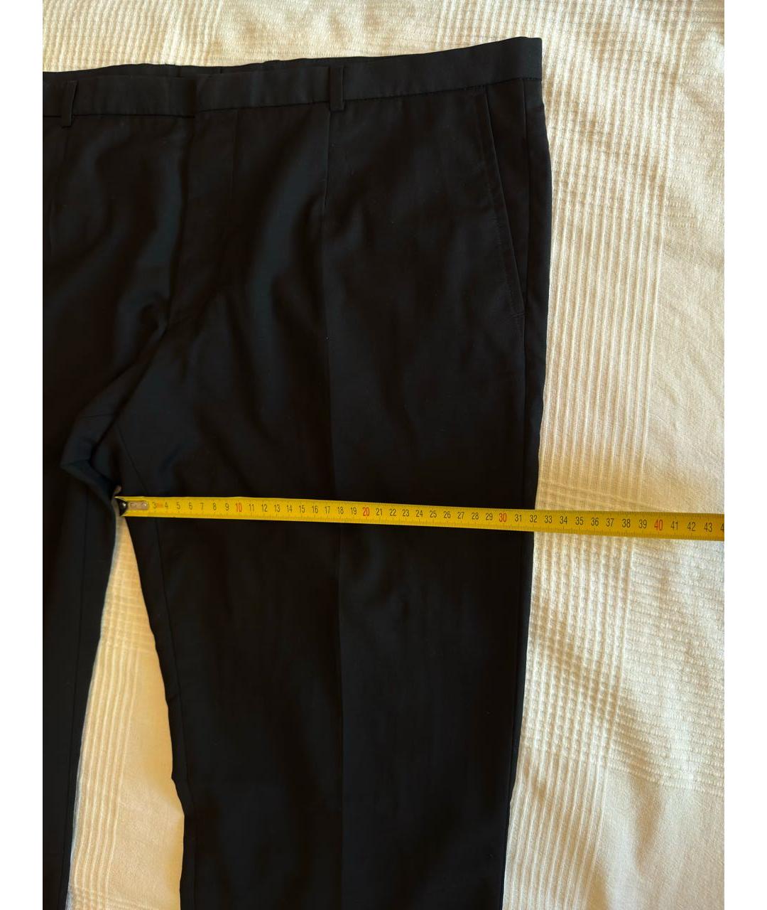 HUGO BOSS Черные шерстяные классические брюки, фото 8