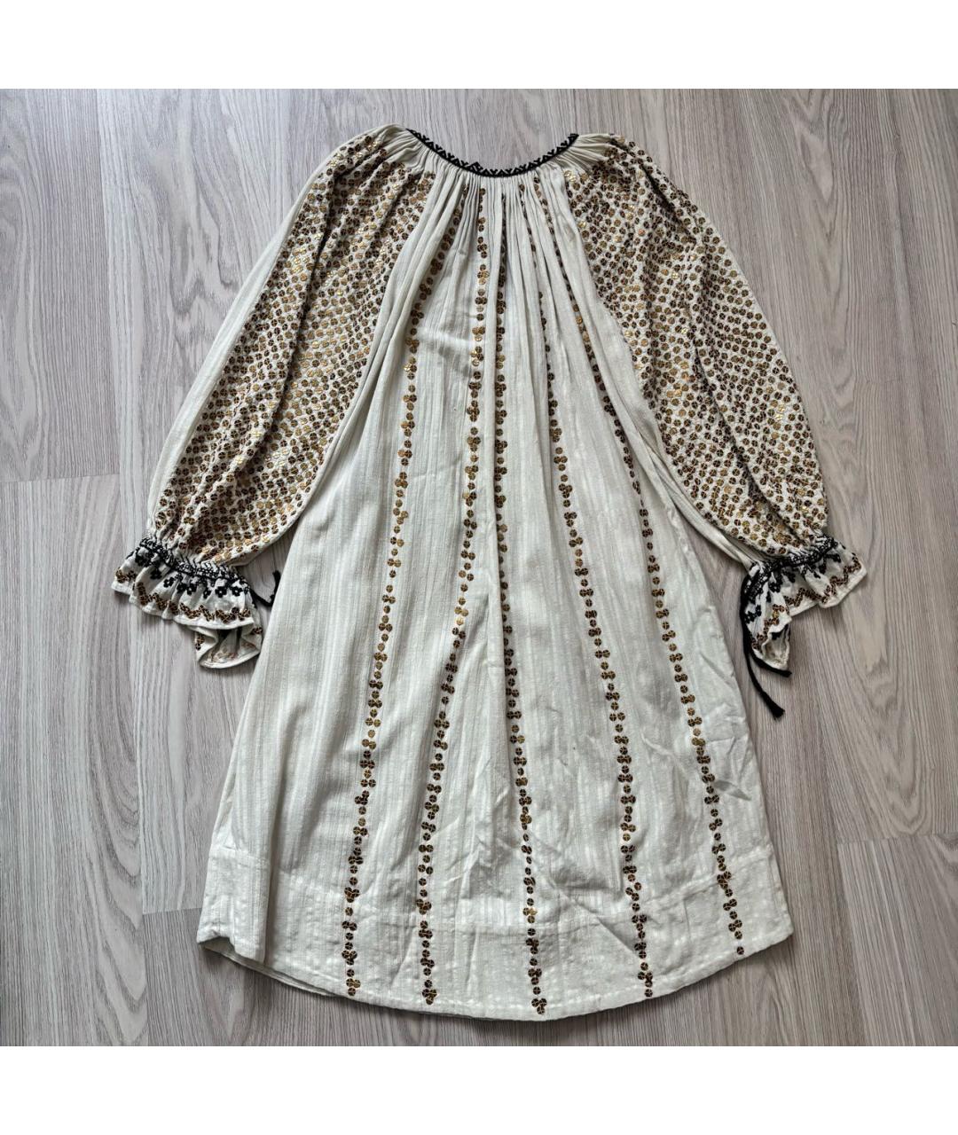 ISABEL MARANT Бежевое хлопковое повседневное платье, фото 2