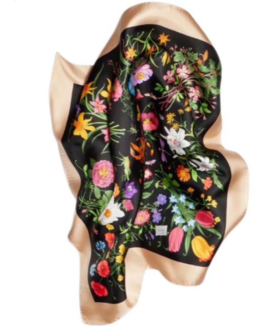 GUCCI Черный шарф, фото 2