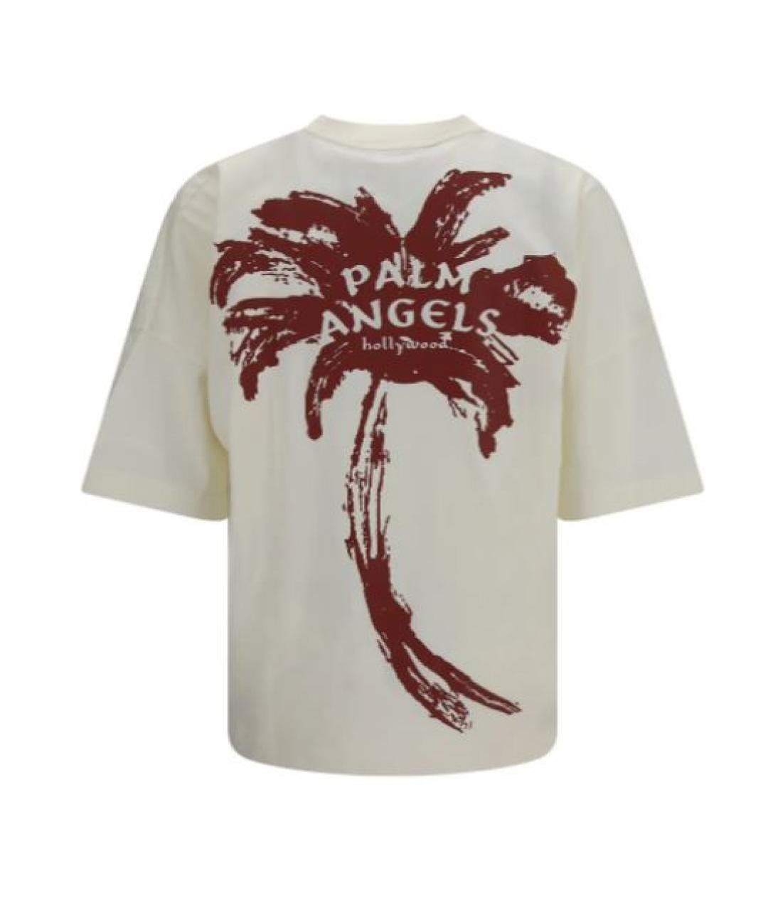 PALM ANGELS Белая хлопковая футболка, фото 2
