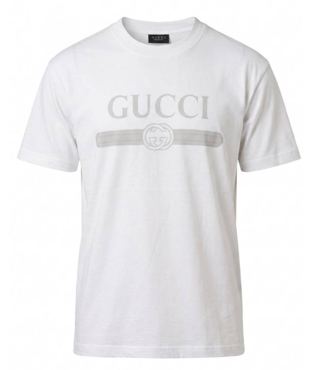 GUCCI Белая хлопковая футболка, фото 1