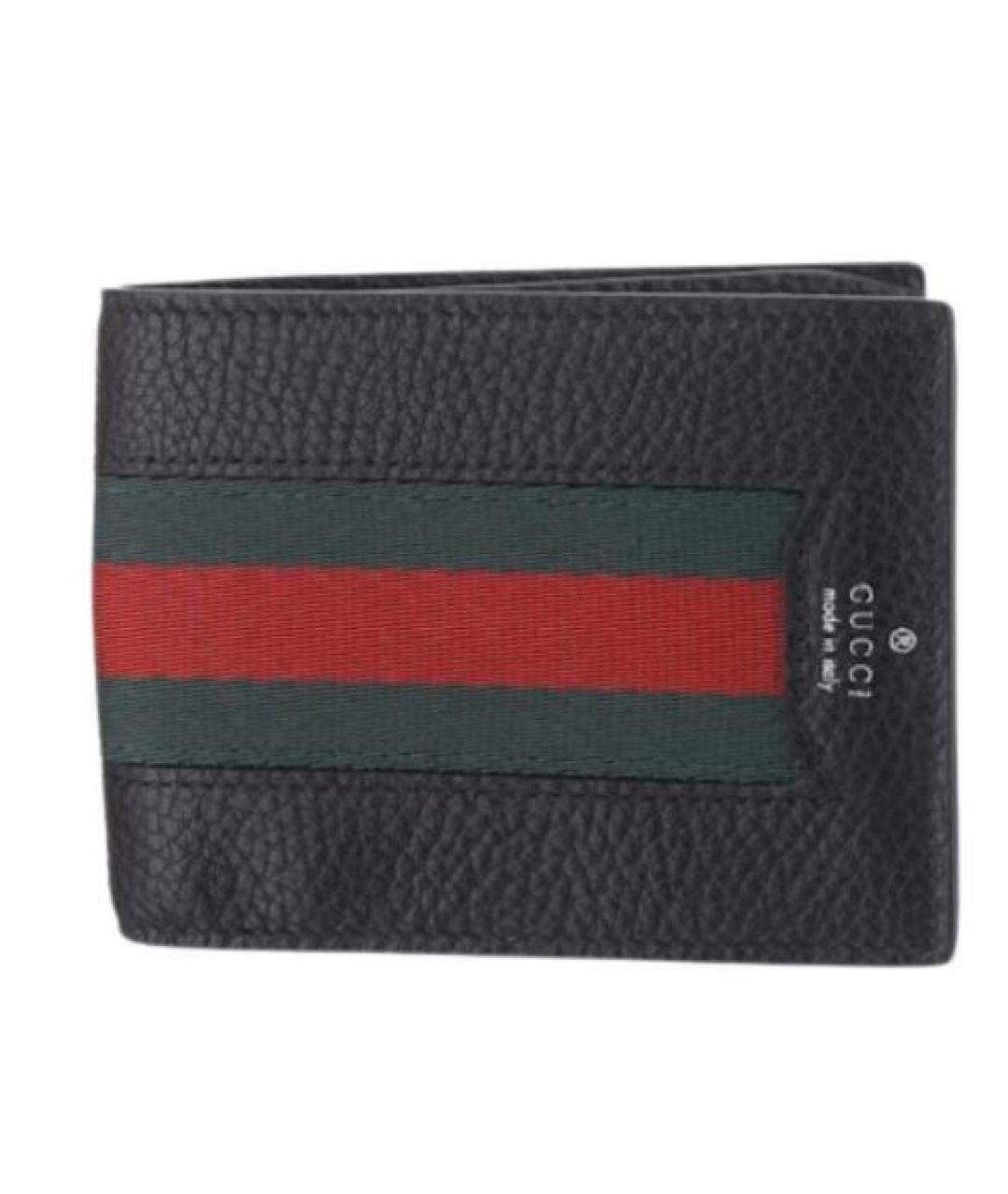GUCCI Черный кожаный кошелек, фото 1