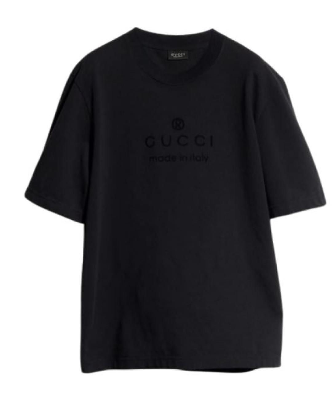 GUCCI Черная хлопковая футболка, фото 1