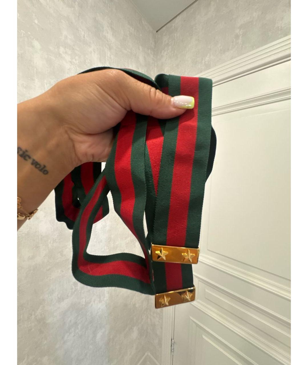 GUCCI Красная кожаная сумка через плечо, фото 8
