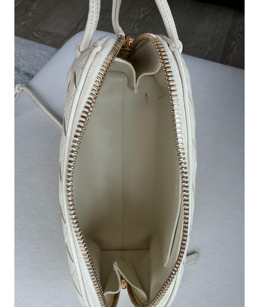 BOTTEGA VENETA Бежевая кожаная сумка через плечо, фото 3