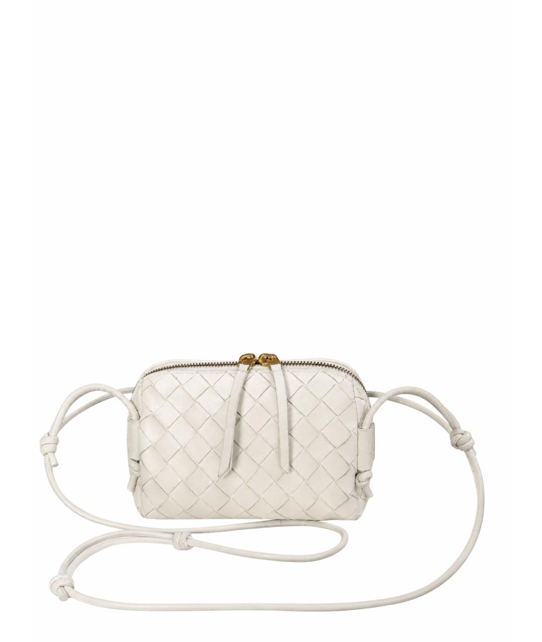 BOTTEGA VENETA Бежевая кожаная сумка через плечо, фото 1
