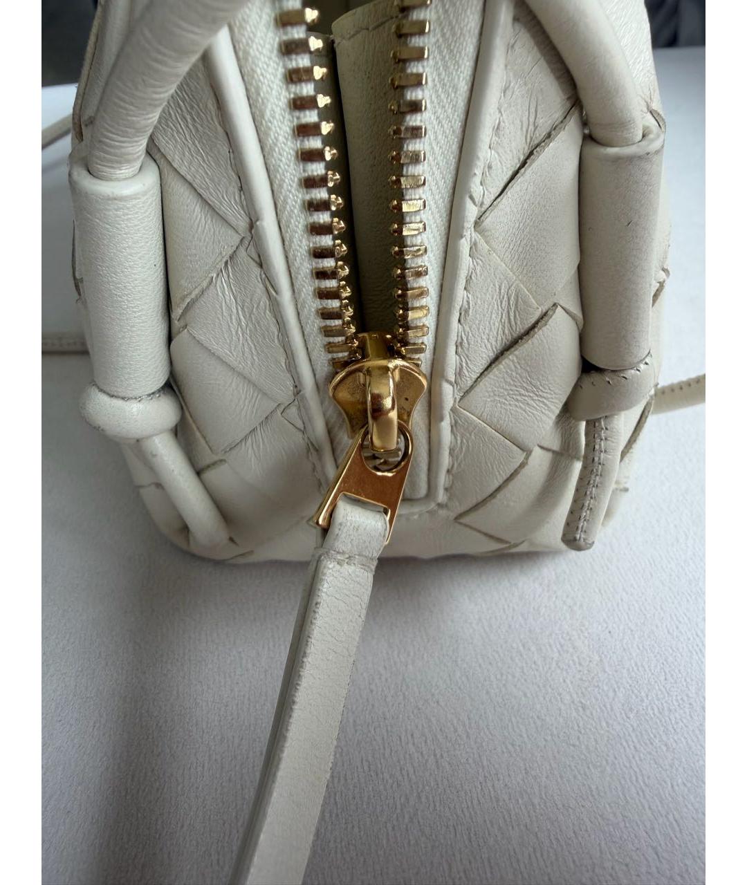BOTTEGA VENETA Бежевая кожаная сумка через плечо, фото 4