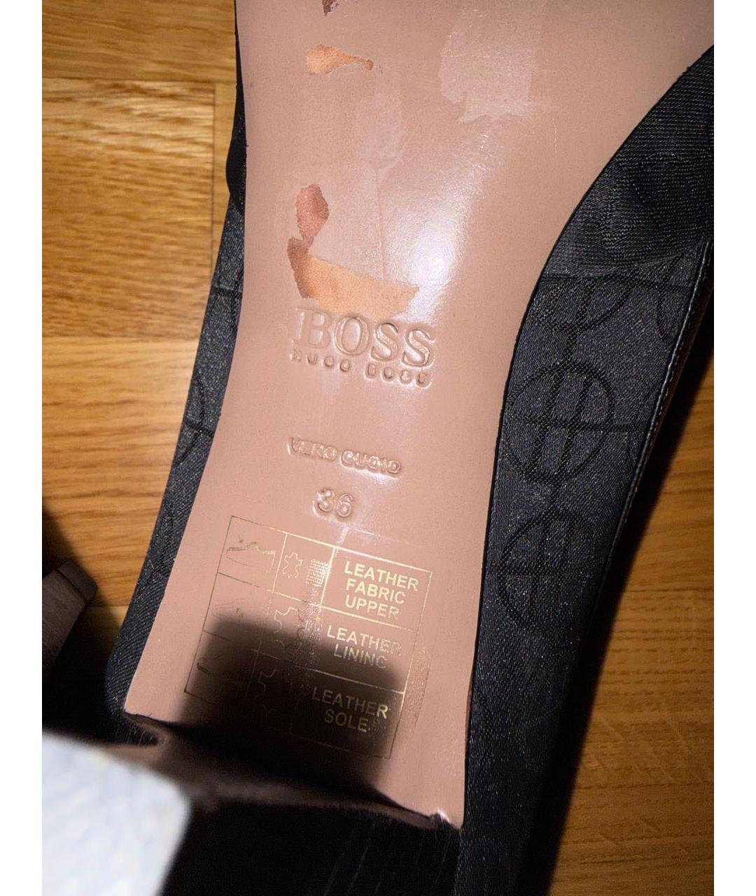 HUGO BOSS Черные кожаные туфли, фото 7