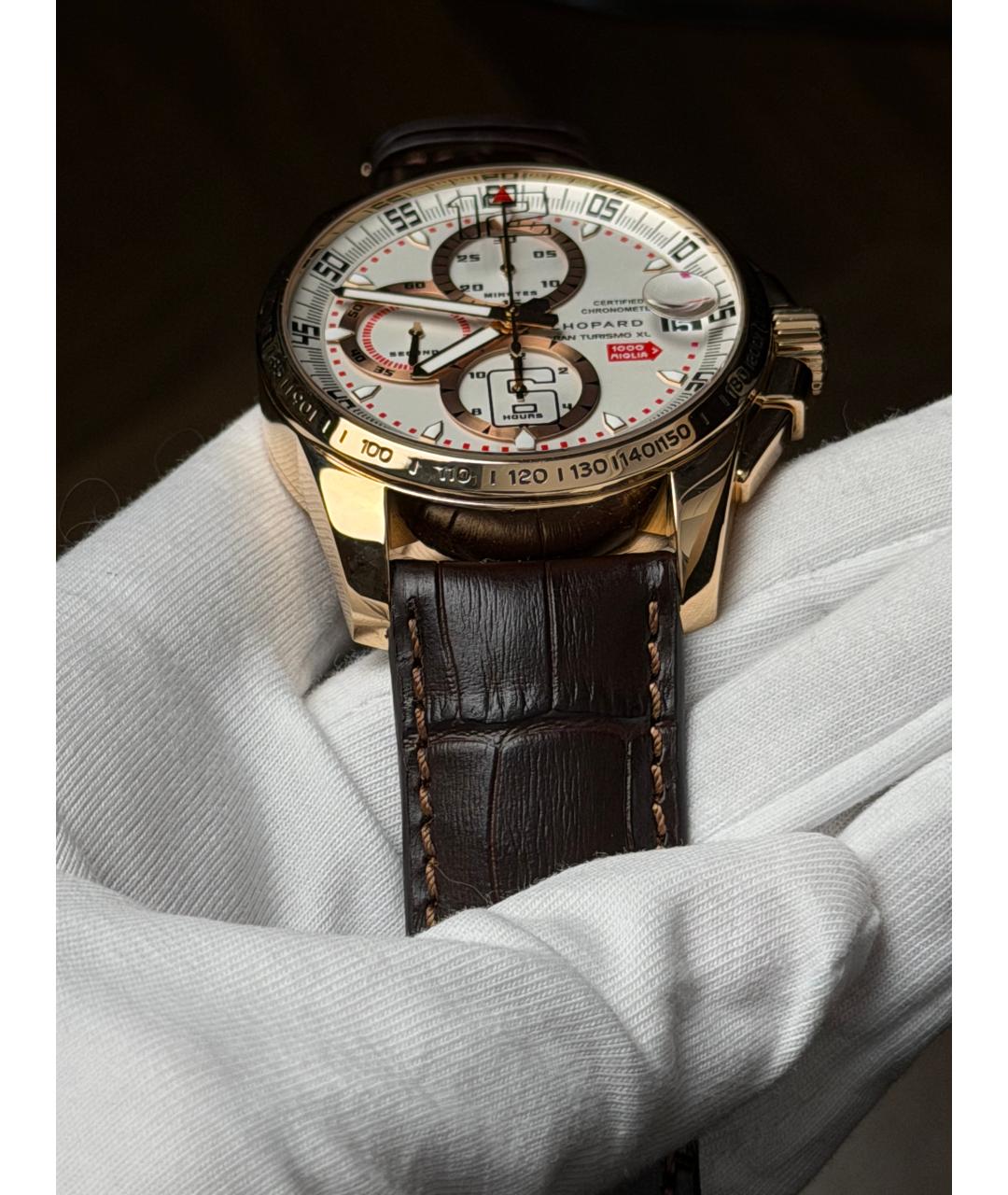 CHOPARD Белые часы из розового золота, фото 5