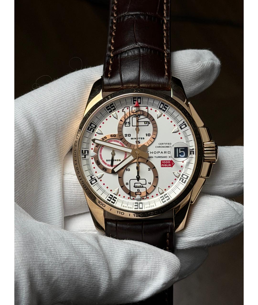 CHOPARD Белые часы из розового золота, фото 2