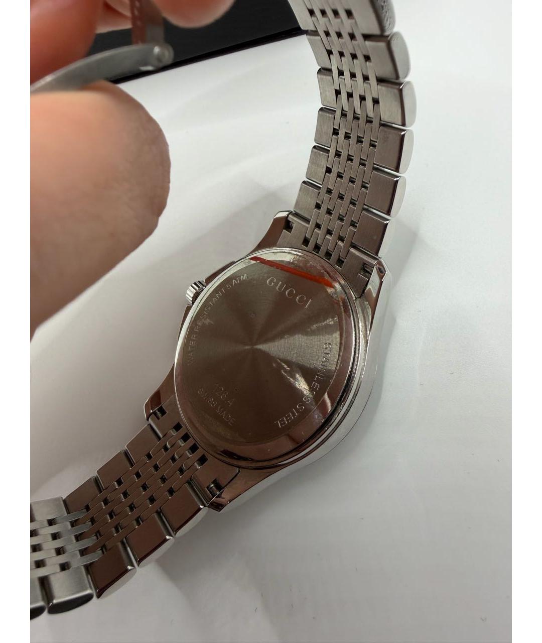 GUCCI Серебряные стальные часы, фото 3