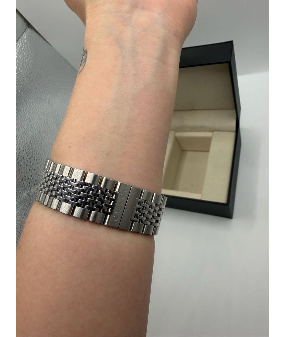 GUCCI Серебряные стальные часы, фото 4