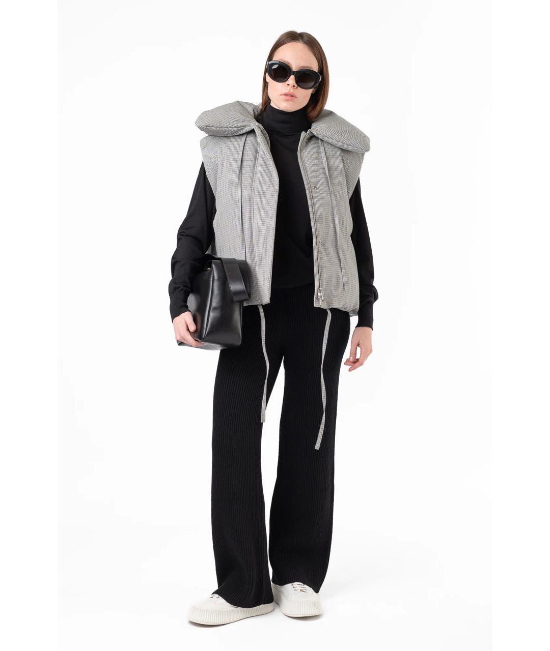 JIL SANDER Серый шерстяной жилет, фото 5