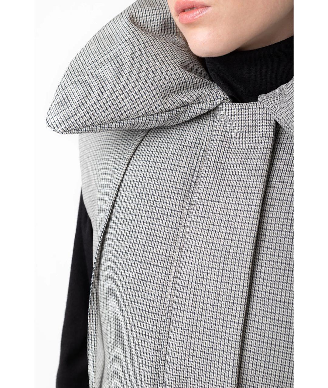 JIL SANDER Серый шерстяной жилет, фото 4