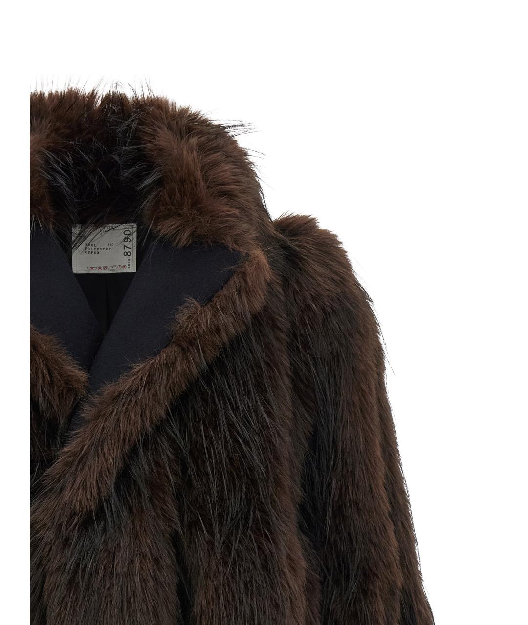 SACAI Коричневая шерстяная шуба, фото 3