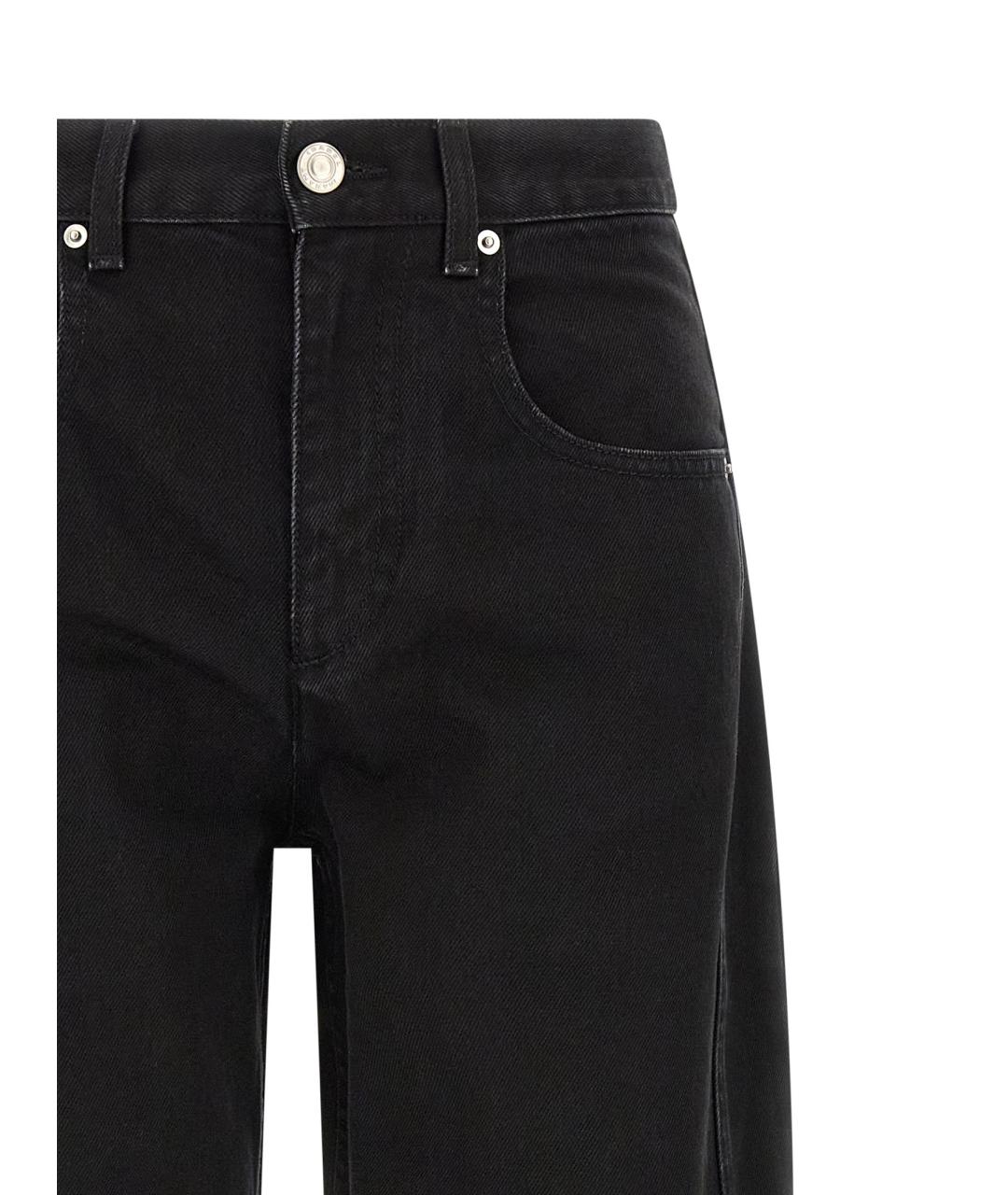 ISABEL MARANT ETOILE Черные хлопковые прямые джинсы, фото 3