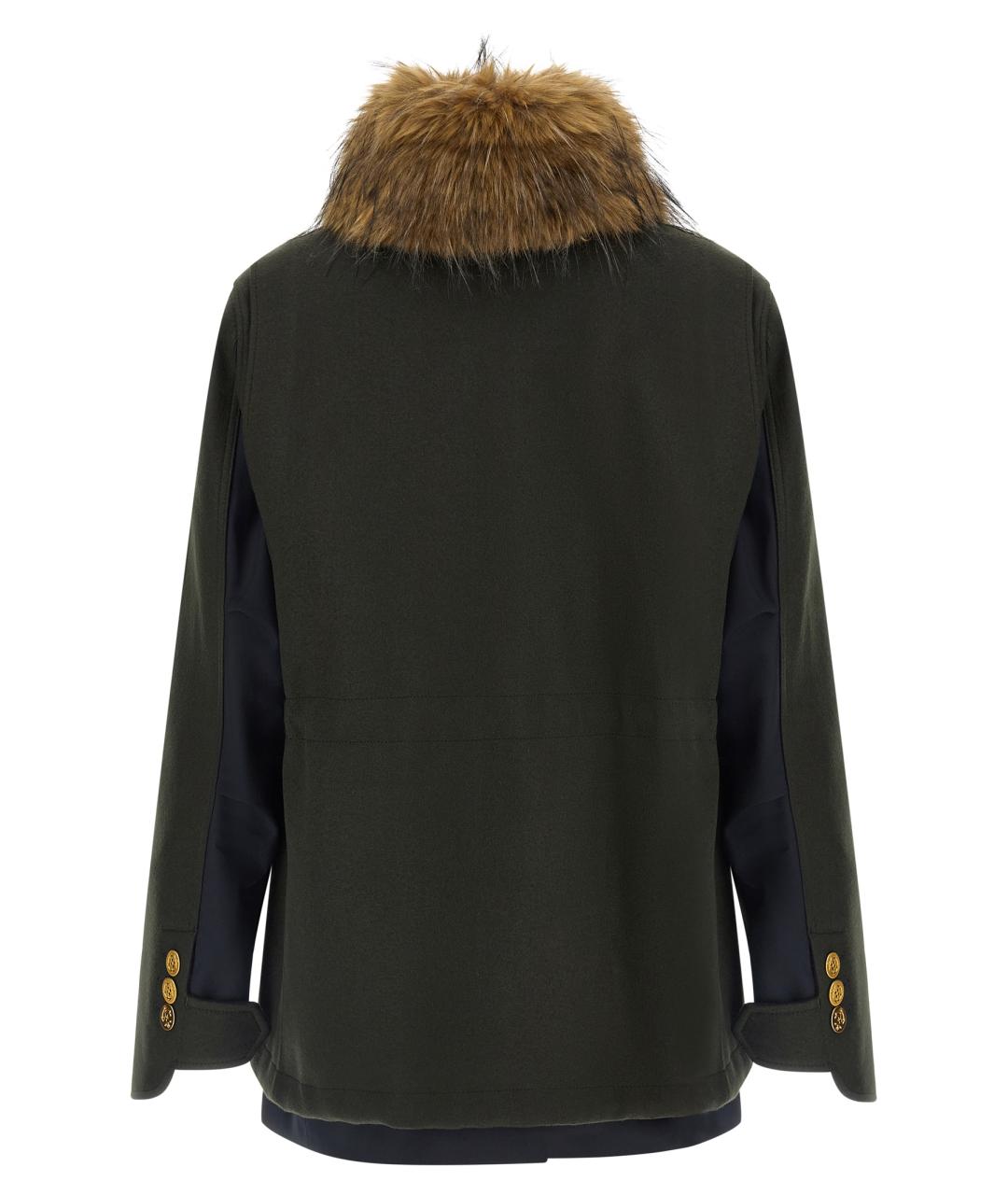 SACAI Зеленая шерстяная куртка, фото 3