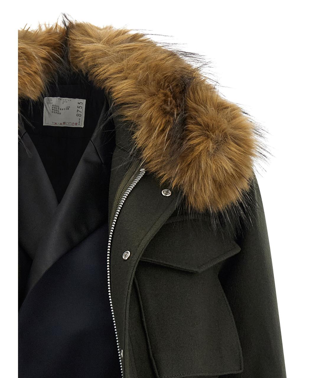 SACAI Зеленая шерстяная куртка, фото 4