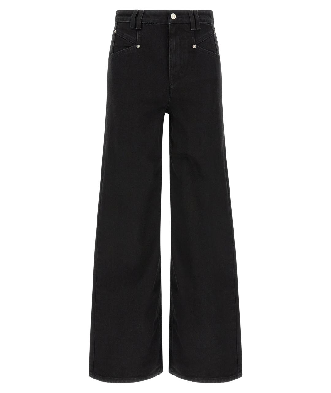ISABEL MARANT ETOILE Черные хлопковые прямые джинсы, фото 1