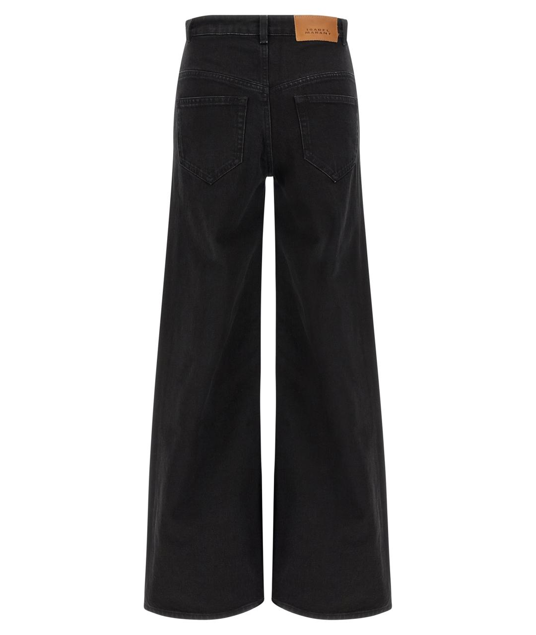 ISABEL MARANT ETOILE Черные хлопковые прямые джинсы, фото 2