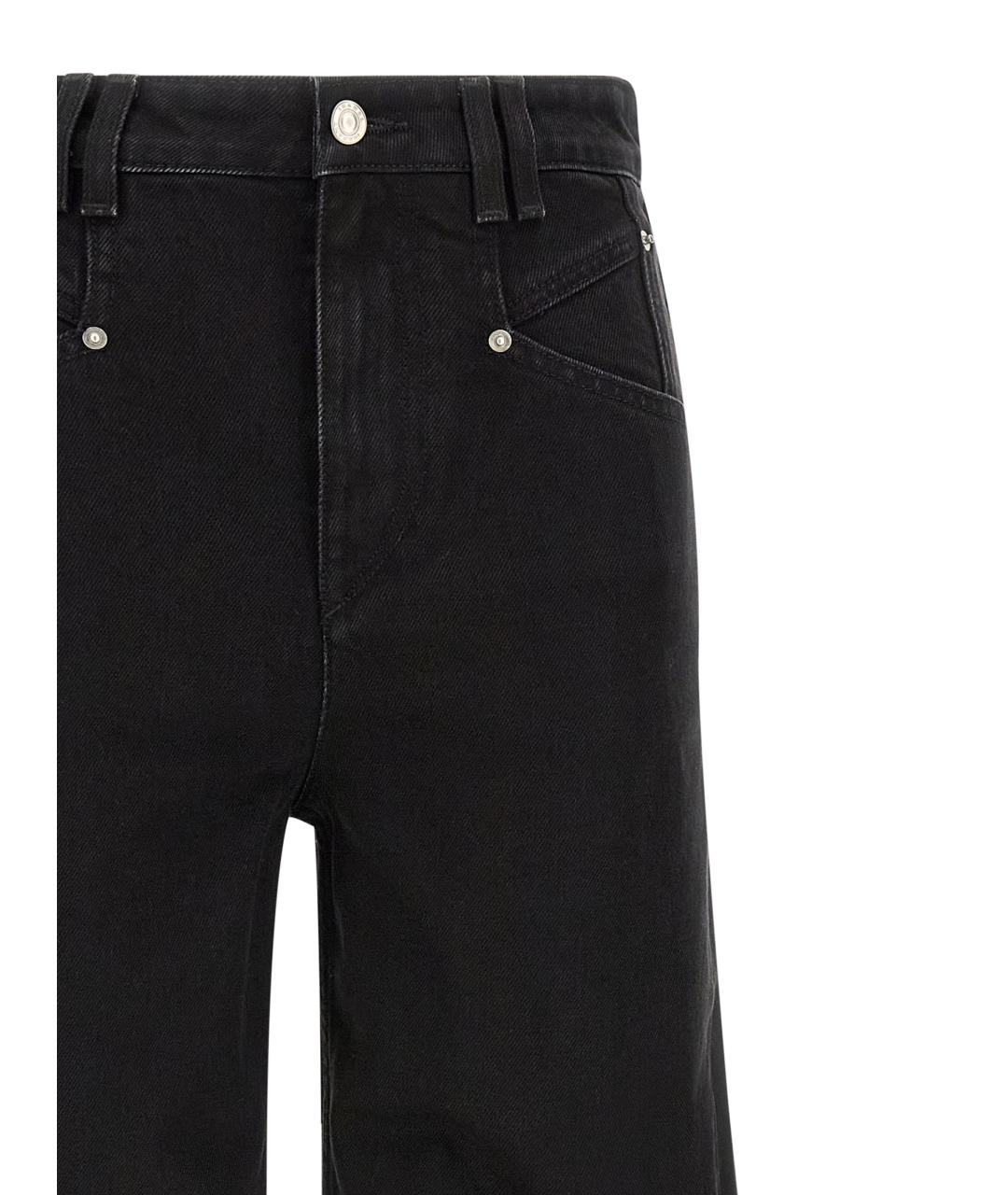 ISABEL MARANT ETOILE Черные хлопковые прямые джинсы, фото 3