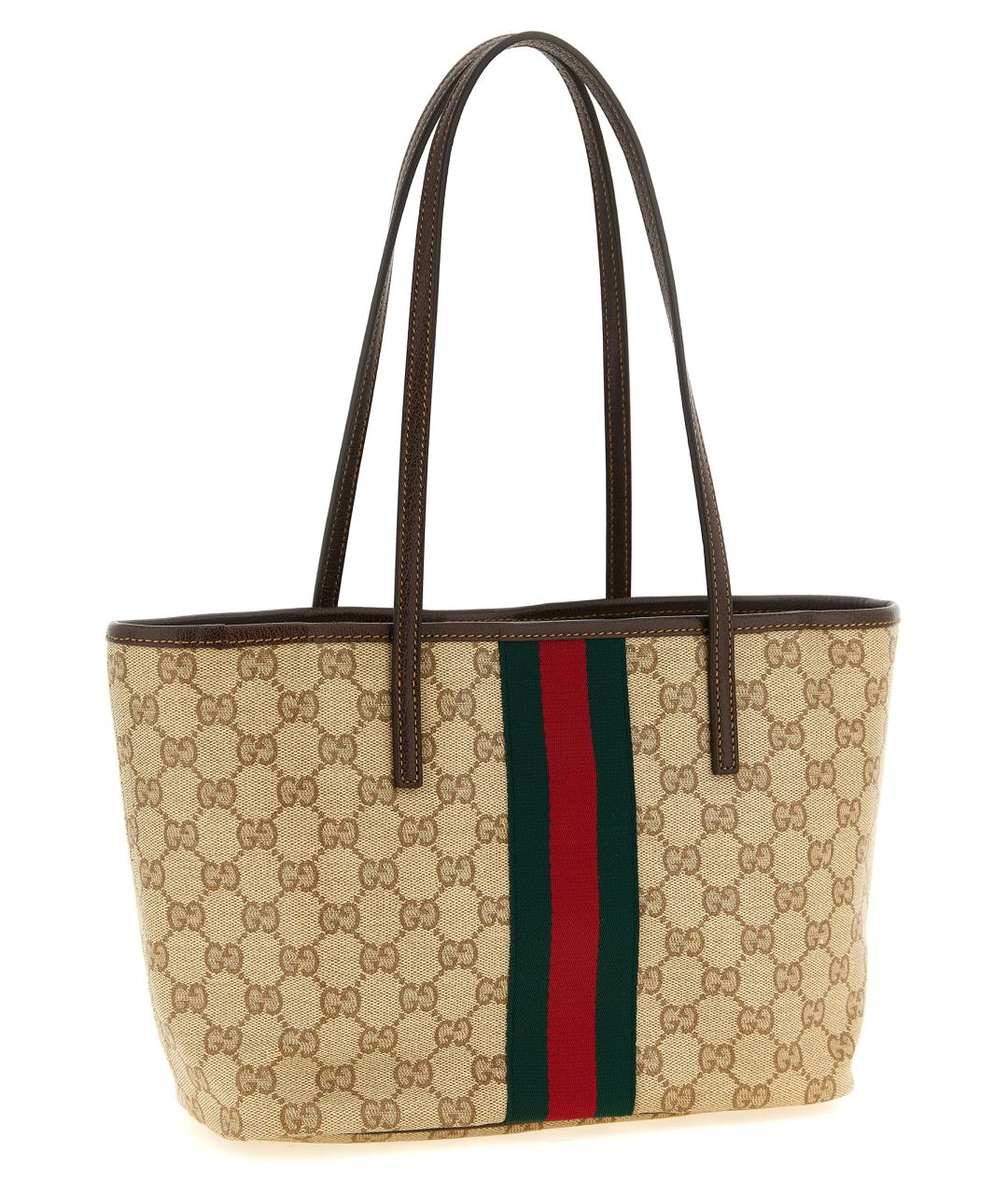 GUCCI Бежевая сумка тоут из канвы, фото 2