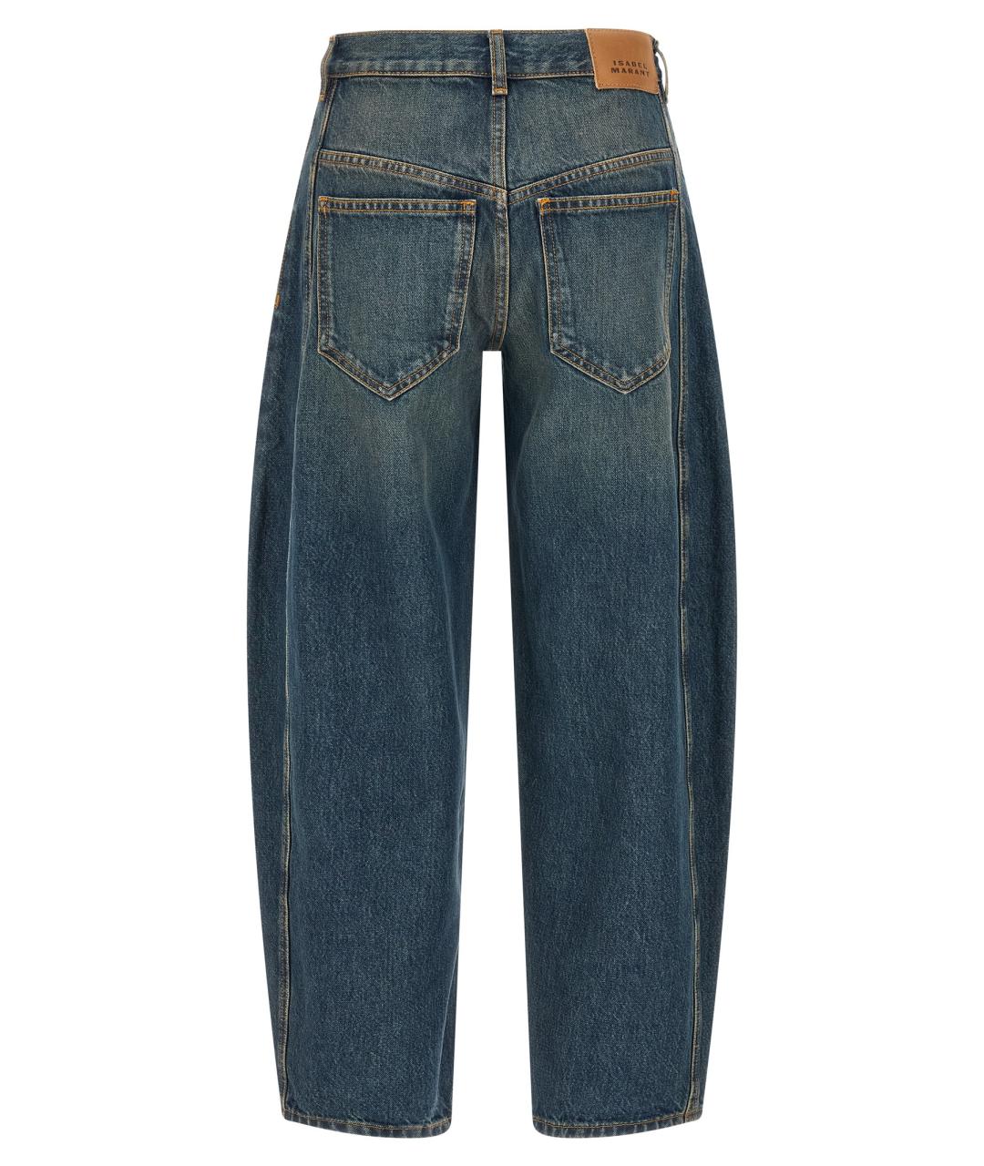 ISABEL MARANT ETOILE Синие хлопковые прямые джинсы, фото 2