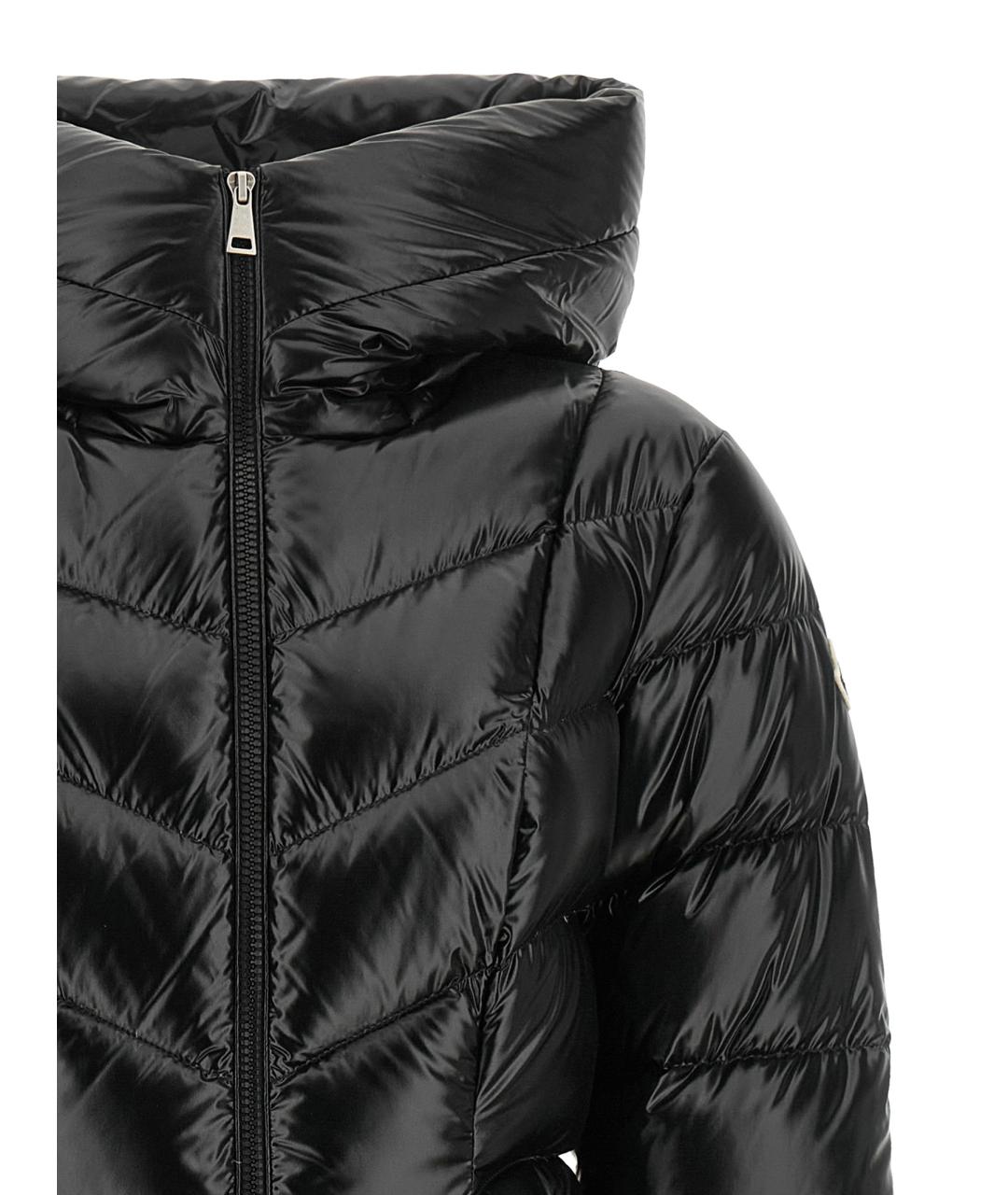 MONCLER Черный полиамидовый пуховик, фото 3