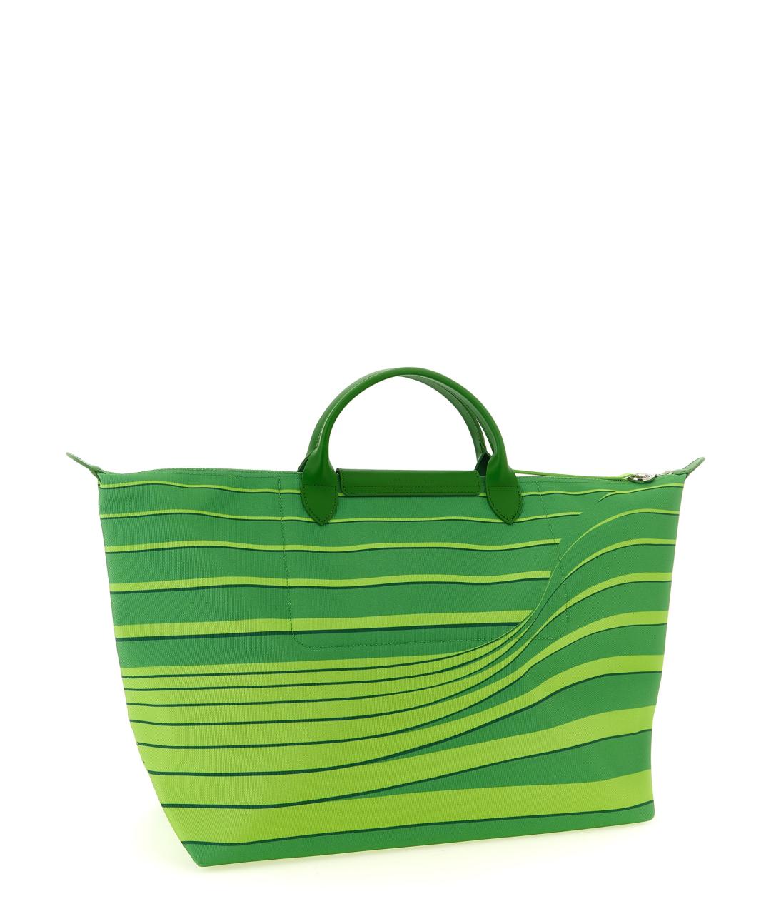 LONGCHAMP Зеленая синтетическая сумка тоут, фото 2