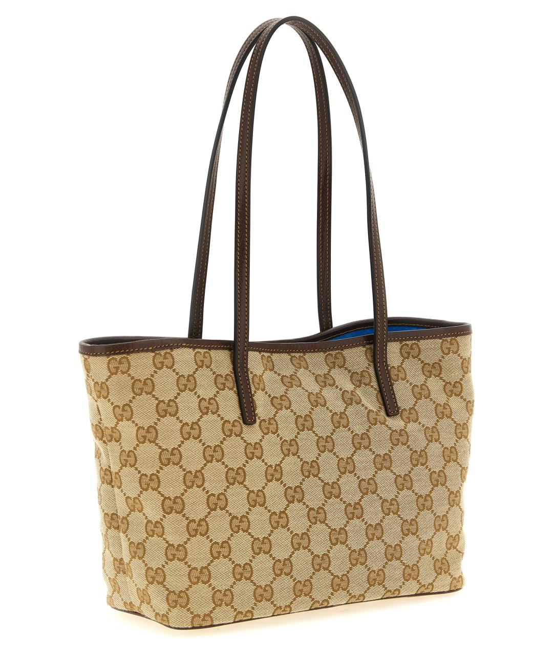 GUCCI Бежевая сумка тоут из канвы, фото 2