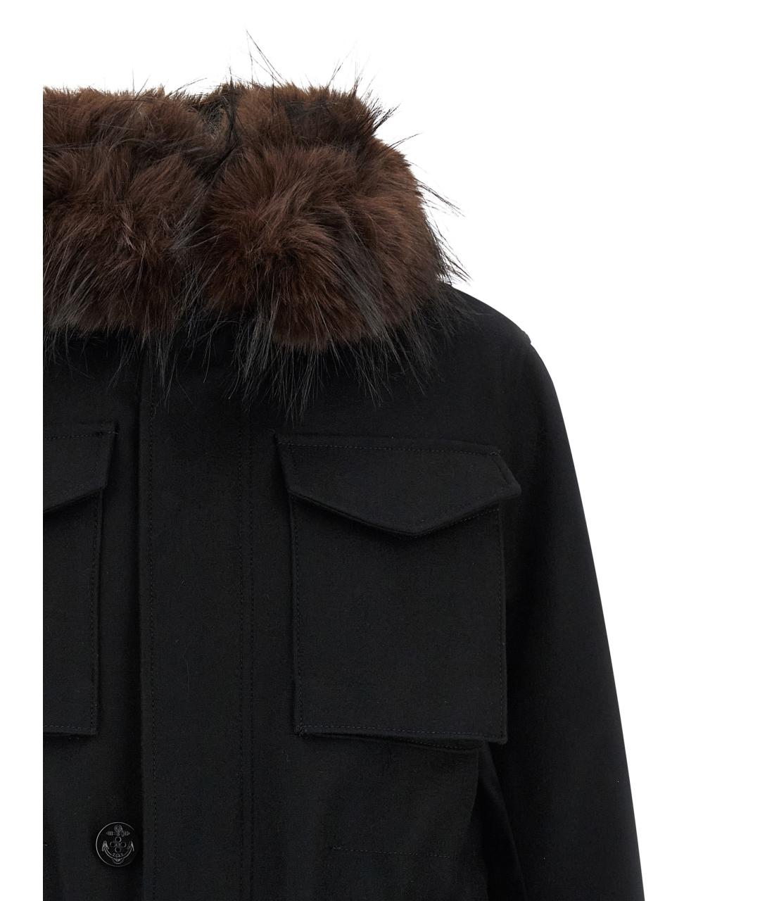 SACAI Черная шерстяная куртка, фото 4