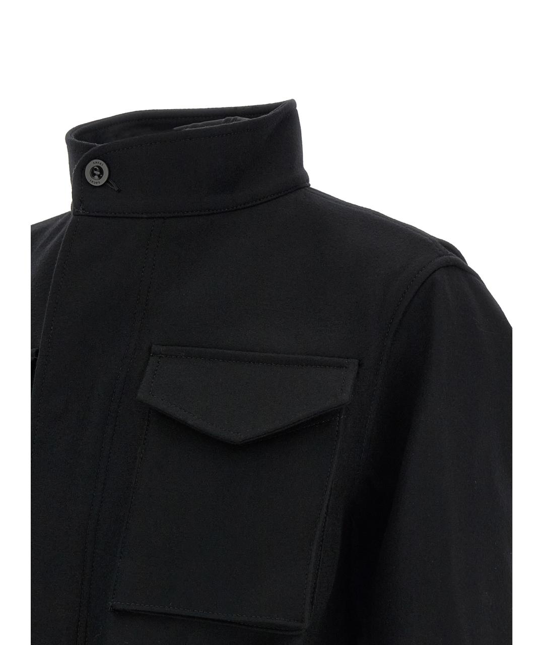 SACAI Черная шерстяная куртка, фото 6
