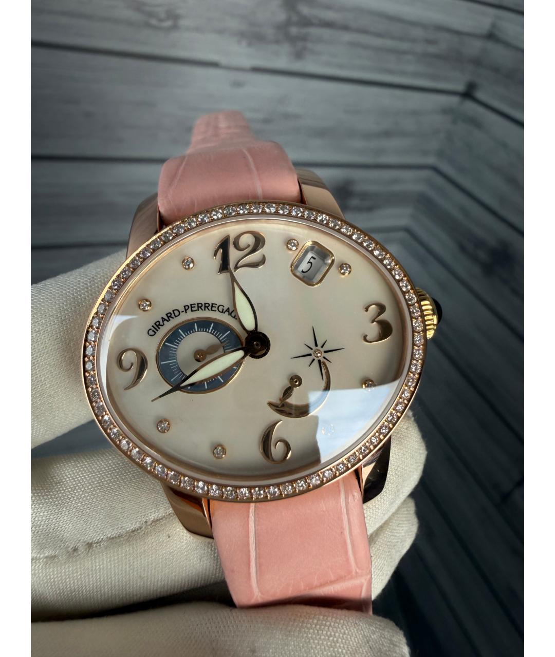 GIRARD PERREGAUX Белые часы из розового золота, фото 9