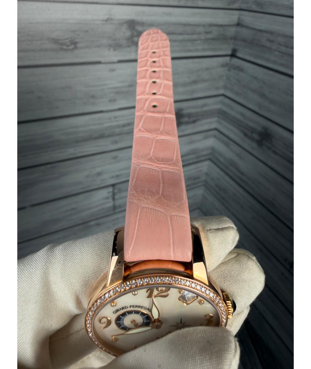 GIRARD PERREGAUX Белые часы из розового золота, фото 6