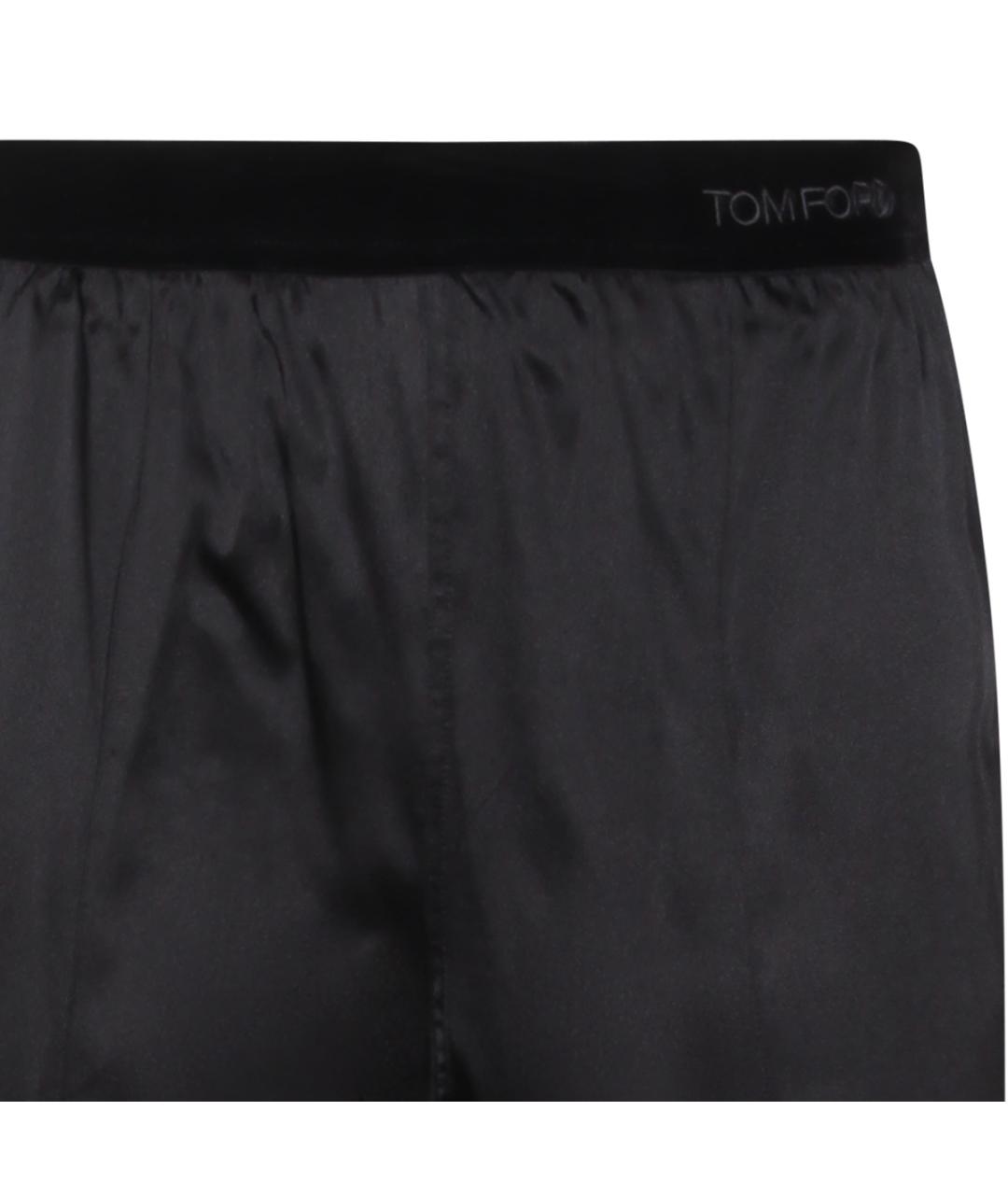 TOM FORD Черные шелковые прямые брюки, фото 3