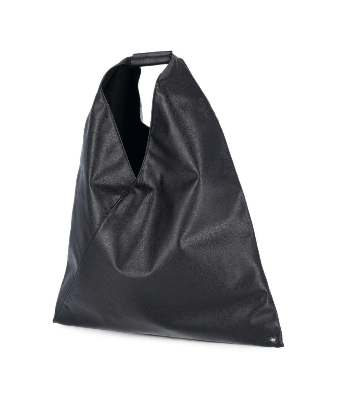 MM6 MAISON MARGIELA Черная сумка тоут из искусственной кожи, фото 3