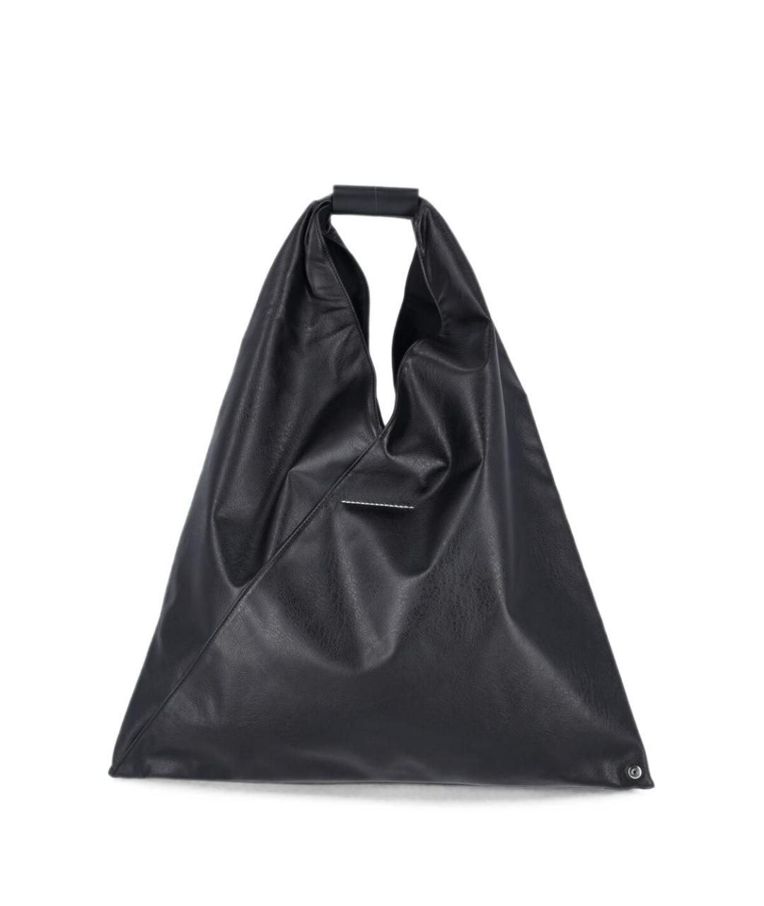 MM6 MAISON MARGIELA Черная сумка тоут из искусственной кожи, фото 4