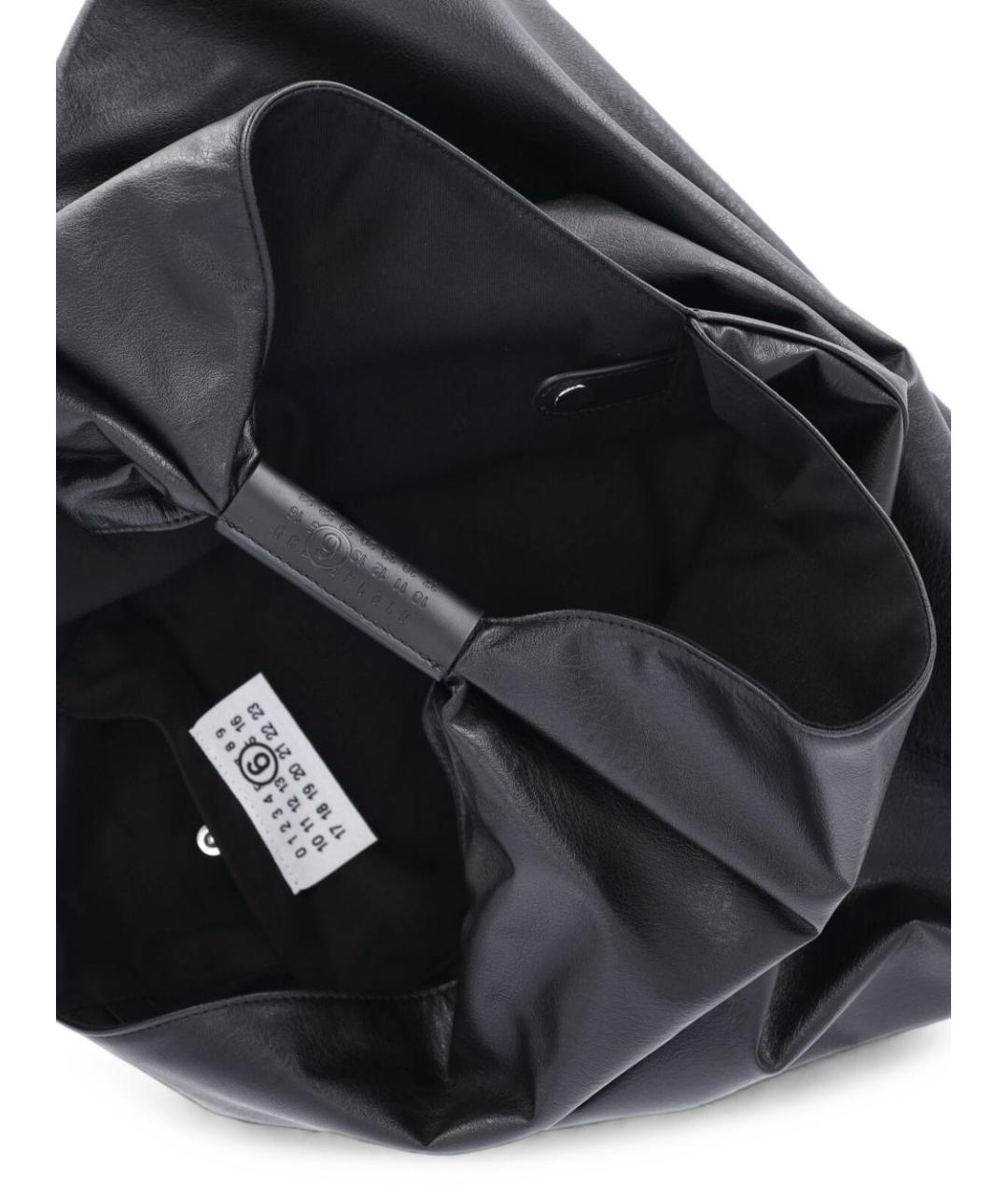 MM6 MAISON MARGIELA Черная сумка тоут из искусственной кожи, фото 2