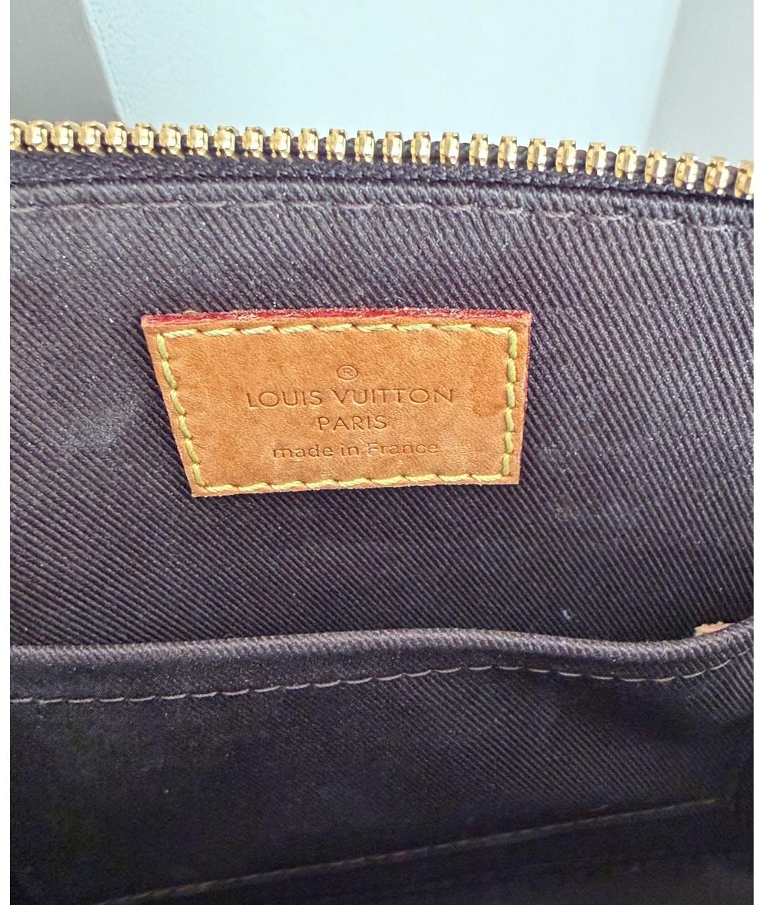 LOUIS VUITTON Бордовая сумка с короткими ручками из лакированной кожи, фото 4