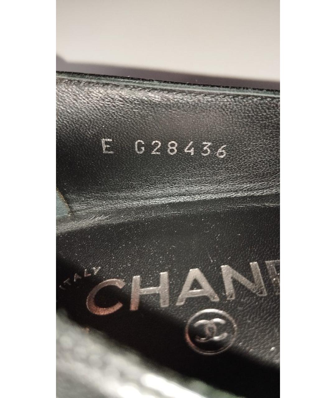 CHANEL Черные кожаные лоферы, фото 5
