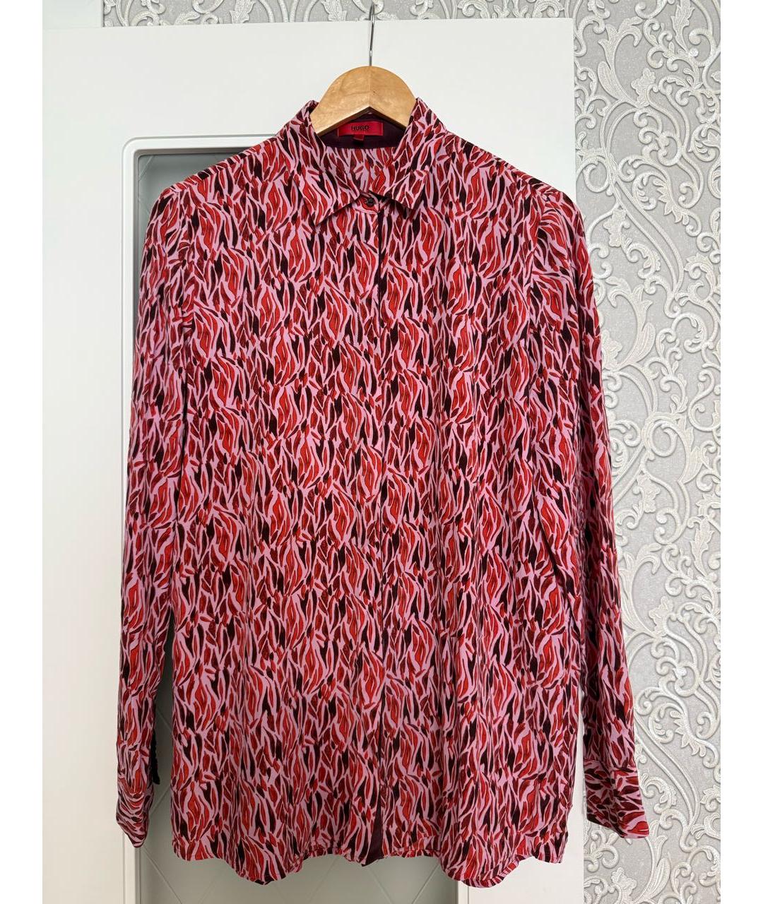 HUGO BOSS Красная шелковая рубашка, фото 8