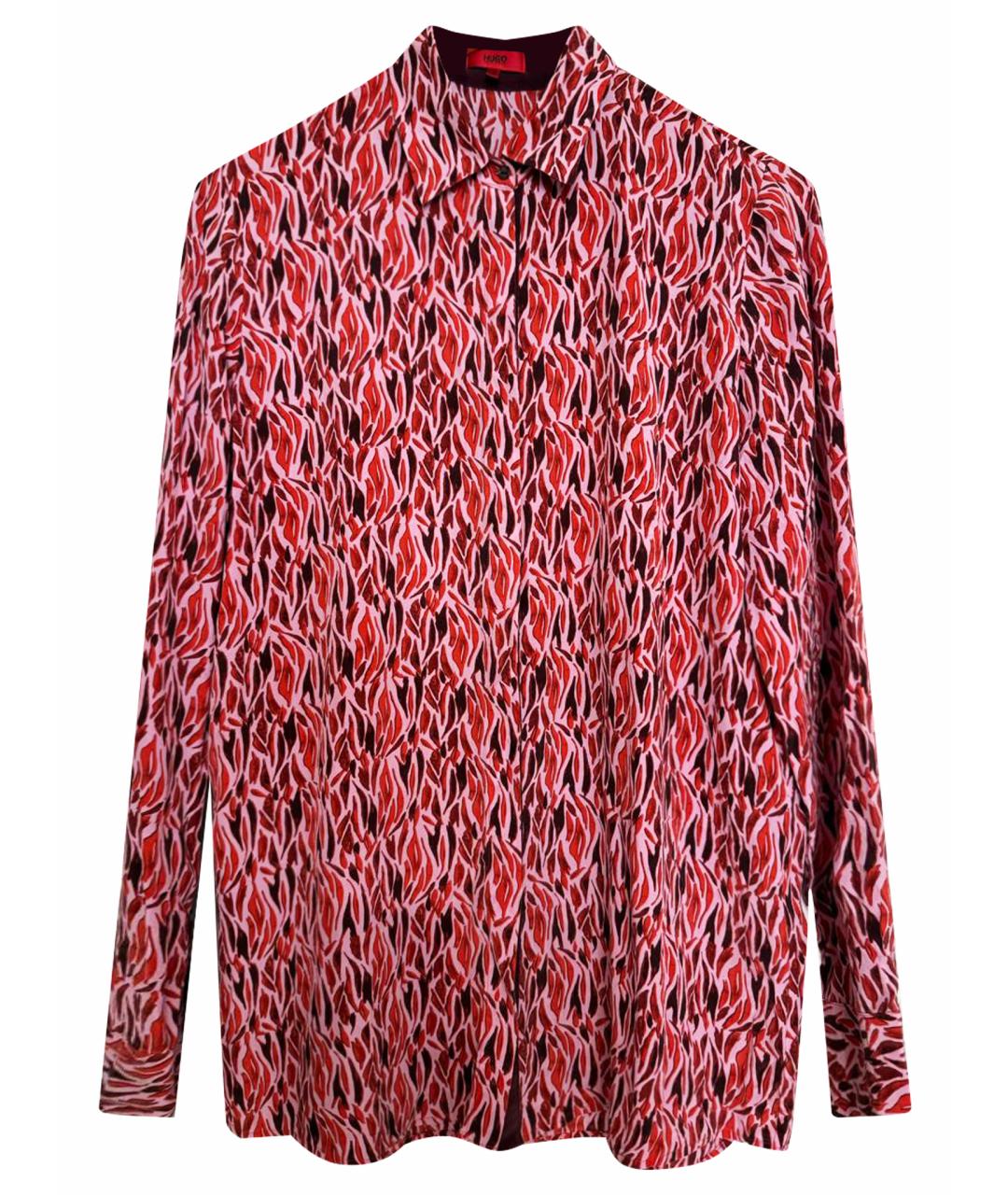 HUGO BOSS Красная шелковая рубашка, фото 1