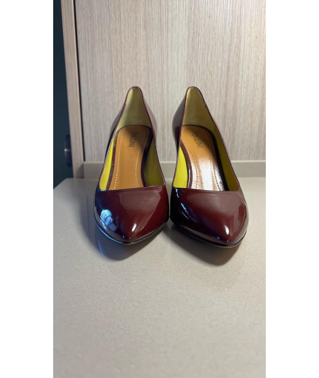 POLLINI Бордовые туфли из лакированной кожи, фото 2