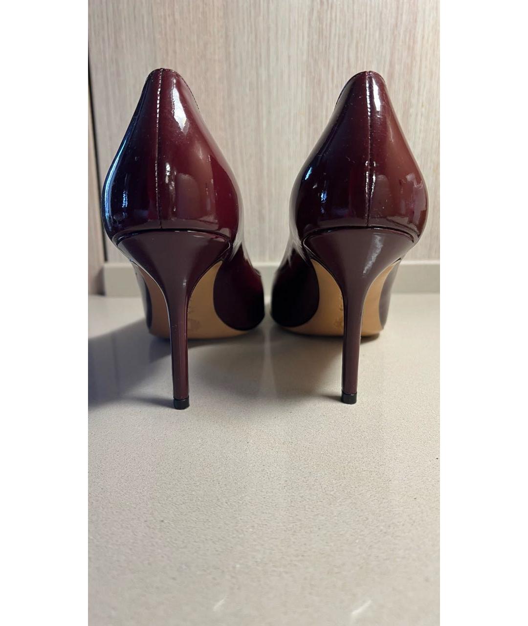 POLLINI Бордовые туфли из лакированной кожи, фото 4