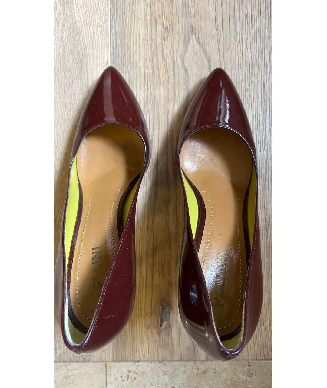 POLLINI Бордовые туфли из лакированной кожи, фото 3