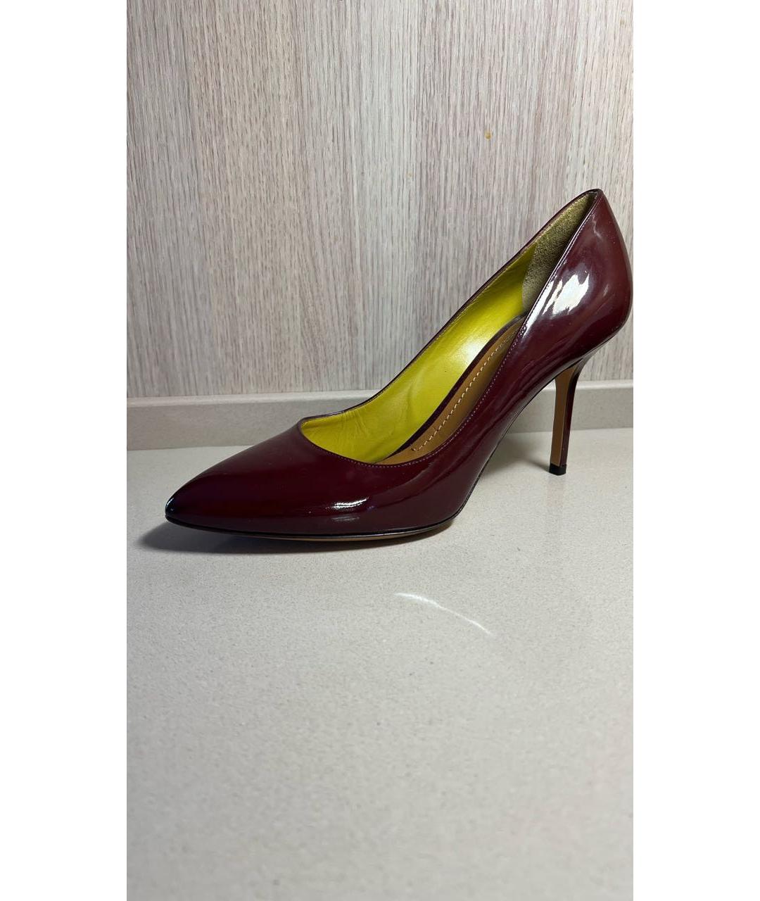 POLLINI Бордовые туфли из лакированной кожи, фото 7